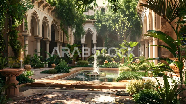 تصميمات وديكورات فخمة، الفن الهندسي المعماري على الطراز الحديث، تصاميم عصرية و فاخرة للشقق والفلل السكنية السياحية، القصور والفنادق والأبنية المتميزة، النمو والتقدم العمراني في المملكة العربية السعودية، الاهتمام بزراعة الأشجار والنباتات الخضراء حول حوض السباحة