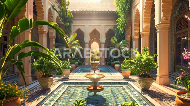 الفن الهندسي المعماري على الطراز الحديث، تصميمات وديكورات فخمة، تصاميم عصرية و فاخرة للشقق والفلل السكنية السياحية، القصور والفنادق والأبنية المتميزة، النمو والتقدم العمراني في المملكة العربية السعودية، الاهتمام بزراعة الأشجار والنباتات الخضراء حول حوض السباحة
