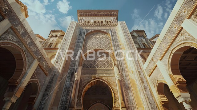 الفن الهندسي المعماري على الطراز الحديث, الديكورات الداخلية المزخرفة المتميزة ,مفهوم العباده والتقرب إلى الله, تفاصيل الزخرفه الجبسيه في الديكور الاسلامي, أبرز الفنون المنتجة من حضارات العالم القديم. الاقواس و الممرات ذات بناء مميز