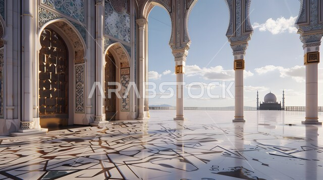 أرضية مزخرفة برسوم المانديلا الهندسية،التصاميم الداخلية المعقدة, الفن الهندسي المعماري الحديث, تفاصيل الزخرفه الجبسيه في الديكور الاسلامي, الاقواس و الممرات ذات بناء المميز، أبرز الفنون المنتجة من حضارات العالم القديم, مفهوم العباده والتقرب إلى الله