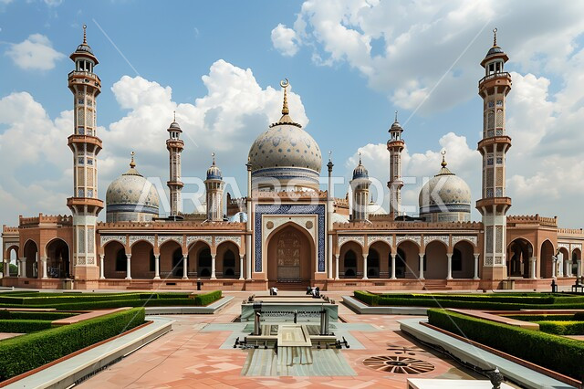الفن الهندسي المعماري على الطراز الاسلامي لقبب ومآذن المساجد في المملكة العربية السعودية, المعالم الدينية المقدسة, نداء المسلمين لأداء الفرائض والصلوات والتقرب إلى الله، الاهتمام بالتشجير وزراعة النباتات الخضراء