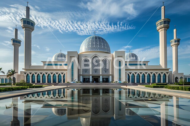 المعالم الدينية المقدسة, نداء المسلمين لأداء الفرائض والصلوات والتقرب إلى الله، الفن الهندسي المعماري على الطراز الاسلامي لقبب ومآذن المساجد في المملكة العربية السعودية, الديكورات والتصاميم المتميزة لنافورة الماء، الاهتمام بالتشجير وزراعة النباتات الخضراء