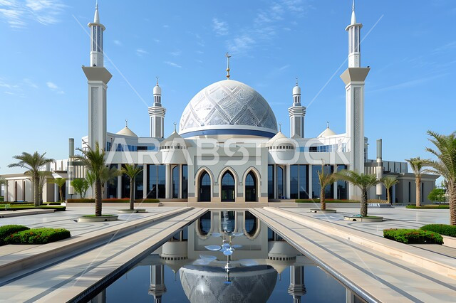 نداء المسلمين لأداء الفرائض والصلوات والتقرب إلى الله، الفن الهندسي المعماري على الطراز الاسلامي لقبب ومآذن المساجد في المملكة العربية السعودية, الديكورات والتصاميم المتميزة لنافورة الماء، المعالم الدينية المقدسة, الاهتمام بالتشجير وزراعة النباتات الخضراء