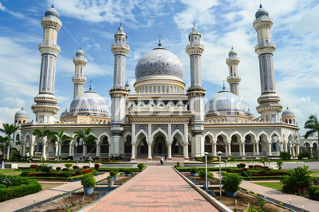 الاهتمام بالتشجير وزراعة النباتات الخضراء، الفن الهندسي المعماري على الطراز الاسلامي لقبب ومآذن المساجد في المملكة العربية السعودية, المعالم الدينية المقدسة, نداء المسلمين لأداء الفرائض والصلوات والتقرب إلى الله