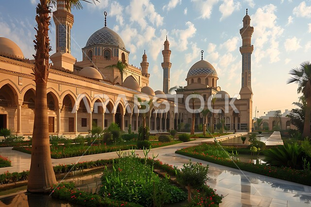 أماكن ومعالم دينية مقدسة, الاهتمام بالتشجير وزراعة النباتات الخضراء، الفن الهندسي المعماري على الطراز الاسلامي لقبب ومآذن المساجد في المملكة العربية السعودية, نداء المسلمين لأداء الفرائض والصلوات والتقرب إلى الله