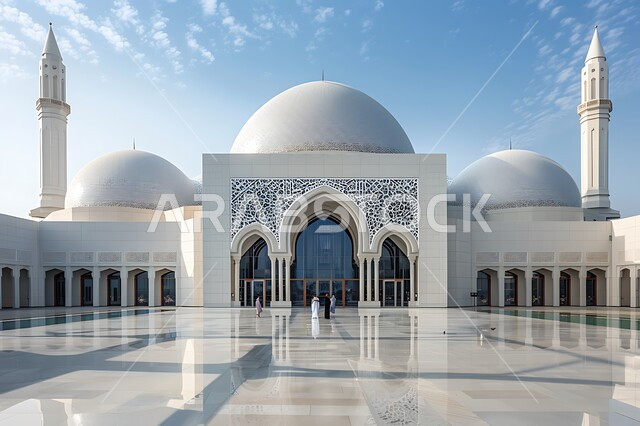 الفن الهندسي المعماري على الطراز الاسلامي لقبب ومآذن المساجد في المملكة العربية السعودية, المعالم الدينية المقدسة, نداء المسلمين لأداء الفرائض والصلوات والتقرب إلى الله، الديكورات والتصاميم الرخامية المتميزة