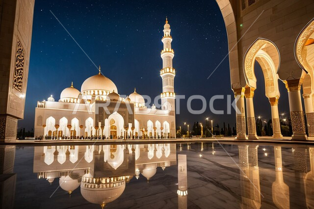 الديكورات والتصميمات المتميزة للمآذن والقبب المضيئة ليلا، النمو والتقدم العمراني على الطراز الاسلامي لبناء المساجد في المملكة العربية السعودية, نداء المسلمين لأداء الفرائض والصلوات والتقرب إلى الله، المعالم والأماكن الدينية المقدسة