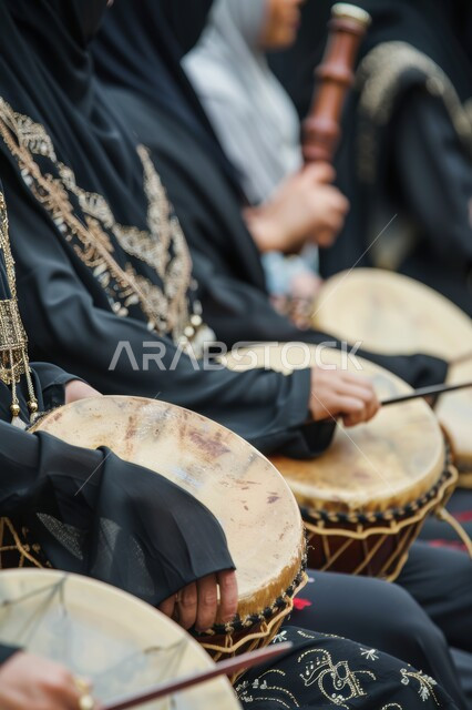 جلسة وناسة وطرب، مواهب فنية طربية، صورة لمجموعة من الآلات الموسيقية السعودية التقليدية المشهورة على بساط شعبي، الاستمتاع بالعزف على الاّلات الوترية الكلاسيكة، مفهوم احياء التراث الموسيقي والثقافي