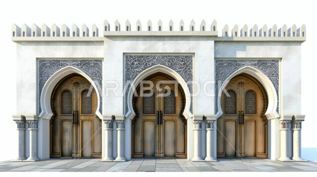 التصاميم الإسلامية القديمة في المملكة العربية السعودية, الأبواب المصنوعة على الطراز العربي القديم, النقوش والزخارف التراثية الشعبية, الفنن الهندسي المعماري للمداخل