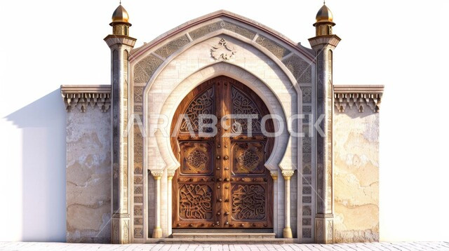 النقوش والزخارف التراثية الشعبية, الفنن الهندسي المعماري للمداخل, التصاميم الإسلامية القديمة في المملكة العربية السعودية, الأبواب المصنوعة على الطراز العربي القديم