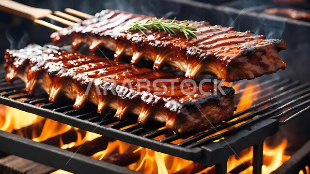 مطاعم للمأكولات العربية الشرقية, وليمة شهية من ضلوع الشواء المطهية مع صلصة الكراميل, وجبات غذائية غنية بالبروتين, فنون تقديم الأطعمة الصحية اللذيذة, وصفات اللحوم المشوية بنكهات متنوعة