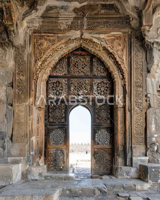 باب تراثى خشبي غتيق  مفتوح، الفنون الهندسية المعمارية والتصاميم في المملكة العربية السعودية, القرى والمدن القديمه،النقوش والزخارف التراثية الشعبية