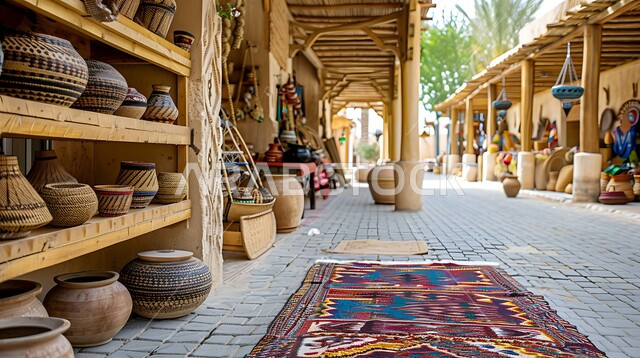 الأسواق الشعبية التقليدية في المملكة، متجر شعبي لبيع الأدوات المصنوعة من الفخار, سلل منسوجة من القش والخوص, مناطق جذب واستقطاب الزوار من شتى أنحاء العالم, اعمال ومنتجات محلية وطنية يدوية تراثية, مناطق السياحة في السعودية