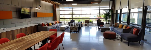 غرف مكتبية بتصاميم داخلية وديكورات راقية مع اثاث فاخر ومريح، الفن الهندسي المعماري المتطور, مكتب عمل بواجهه زجاجية كبيرة, تصميم عصري حديث لمكاتب الشركات في مدينة الرياض في المملكة العربية السعودية