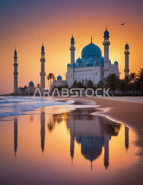 المنشآت الاسلامية المطلة على البحر، المآذن والقبب المبنية على الطراز الاسلامي العريق, معالم وأماكن دينية مقدسة, مناطق العبادة والتقرب إلى الله تعالى، أجواء روحانية هادئة, الفن الهندسي المعماري لبناء المساجد في المملكة العربية السعودية