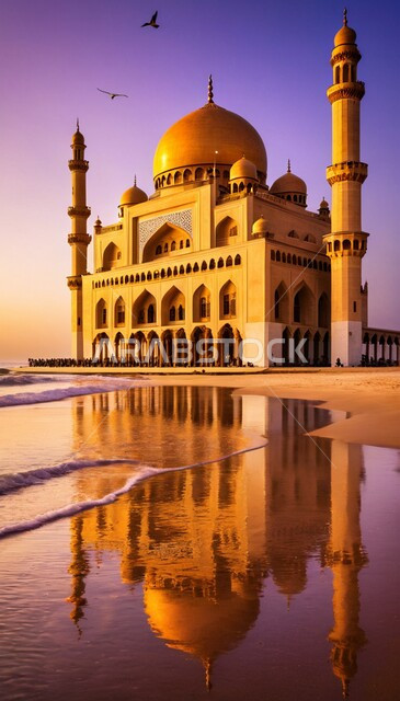 المنشآت الاسلامية المطلة على البحر، المآذن والقبب المبنية على الطراز الاسلامي العريق, معالم وأماكن دينية مقدسة, مناطق العبادة والتقرب إلى الله تعالى، أجواء روحانية هادئة, الفن الهندسي المعماري لبناء المساجد في المملكة العربية السعودية