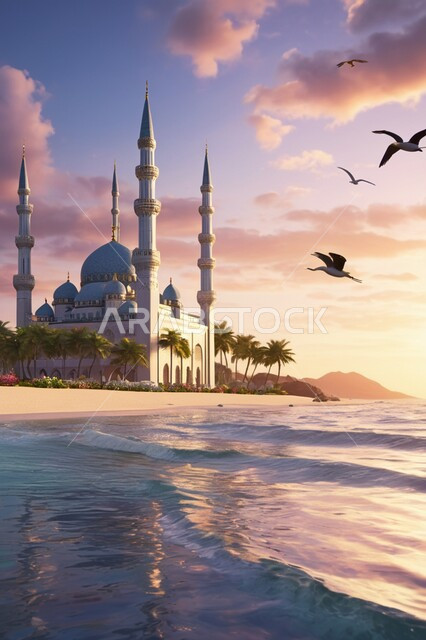 مفهوم العبادة والتقرب الى الله تعالى, الفنون الهندسية المعمارية على الطراز الاسلامي لأحد المساجد في المملكة العربية السعودية, نداء المسلمين لأداء الفرائض والعبادات, المعالم والأماكن الاسلامية المقدسة