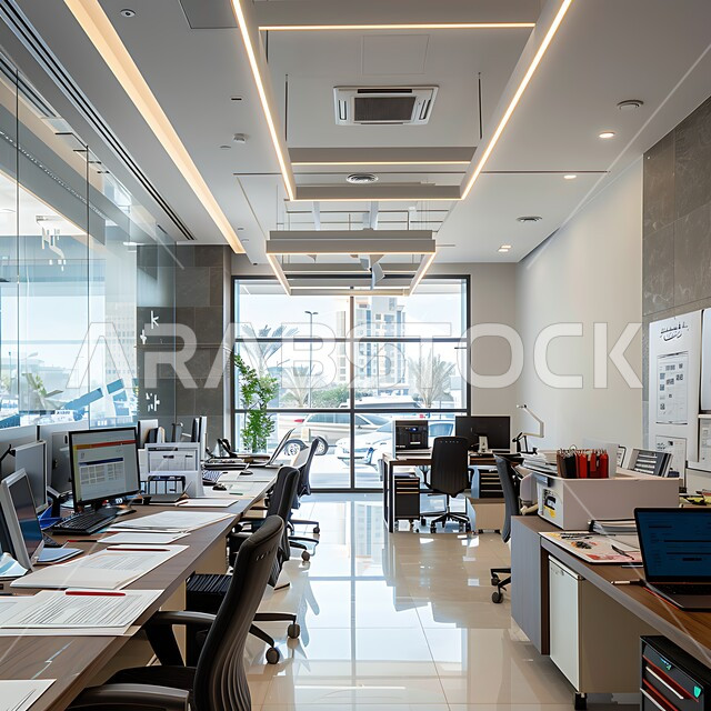  تصاميم عصرية حديثة للشركات السعودية، تصميم داخلي وديكورات راقية على الطراز الحديث، الفن الهندسي المعماري لمكاتب الأعمال، نوافذ وواجهات زجاجية كبيرة