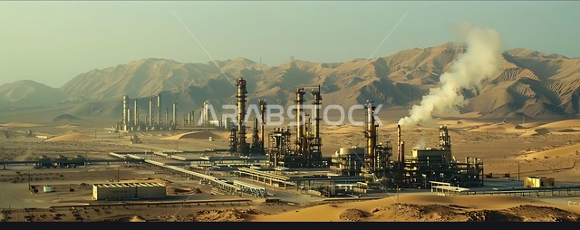 التطور الهندسي والعمراني لمصافي البترول في المملكة العربية السعودية، مصفاة نفط على الرمال الذهبية الناعمة، مناخ قاسي وجاف، اعتماد التقنيات والتكنولوجيا الحديثة في إنتاجية النفط والغاز، صناعات ومشاريع بيتروكيماوية، ادوات ومعدات ضخمة وحديثة