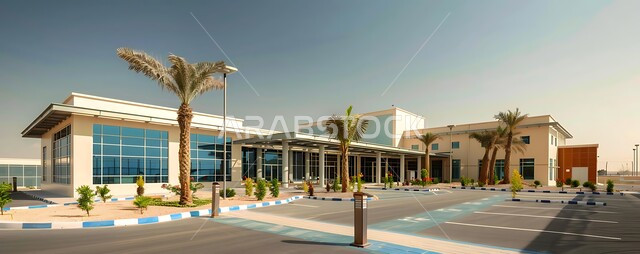 Modern and distinctive exterior decorations and designs in a modern style, architectural engineering art with huge glass facades, modern advanced exterior construction of engineering arts, buildings and commercial markets in the Kingdom of Saudi Arabia, architectural engineering art and distinctive designs.