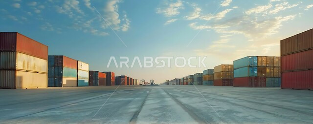 استخدام الوسائل المتطورة الحديثه في استيراد وتصدير البضاعة في السعودية, تجارة السلع والمنتجات المحلية عبر حاويات الشحن في الصحراء، مراكز شحن البضائع و الحاويات التجارية، الاقتصاد البري لنقل واستلام كونتينرات التخزين