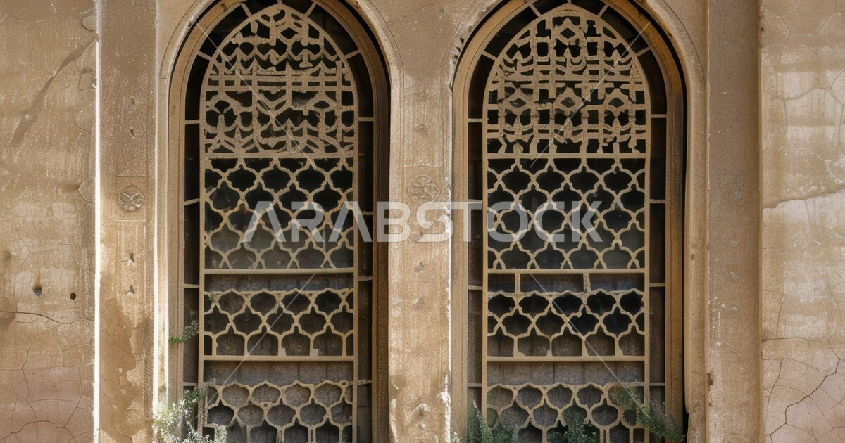 البناء الهندسي المعماري على النمط القديم، نوافذ و تصاميم على الطراز ...