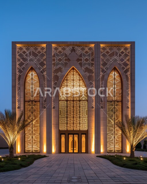  باب تراثي بتصاميم زخرفية مضيئه، الفن الهندسي المعماري العصري الحديث, منازل عربية أثرية في المملكة العربية السعودية، ديكورات مصنوعة من الجبس الملون بالذهبي