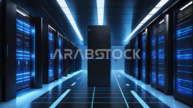 شبكة تخزين البيانات، غرفة التحكم بالسيرفرات وخوادم الانترنت، مركز الداتا سنتر، حظيرة الخوادم والبيانات وتخزينها، التطور الرقمي وتكنولوجيا المستقبل، مفهوم التحول الرقمي