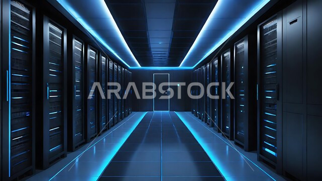 شبكة تخزين البيانات، غرفة التحكم بالسيرفرات وخوادم الانترنت، مركز الداتا سنتر، حظيرة الخوادم والبيانات وتخزينها، التطور الرقمي وتكنولوجيا المستقبل، مفهوم التحول الرقمي