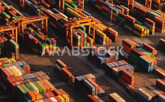 استخدام الوسائل المتطورة الحديثه في استيراد وتصدير البضاعة في السعودية, تجارة السلع والمنتجات المحلية عبر حاويات الشحن في الصحراء، مراكز شحن البضائع و الحاويات التجارية، الاقتصاد البري لنقل واستلام كونتينرات التخزين