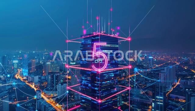 شبكة الاتصالات الكبيرة ومفهوم المدينة الذكية، التقدم في قطاع تكنولوجيا المعلومات، اختصار الجيل الخامس للشبكات بتقنية لهولوجرام، تطوير البنية التحتية الرقمية، استعمال التقنيات المتطورة في انشاء المدن الحديثة، رؤية سعودية مستقبلية 2030