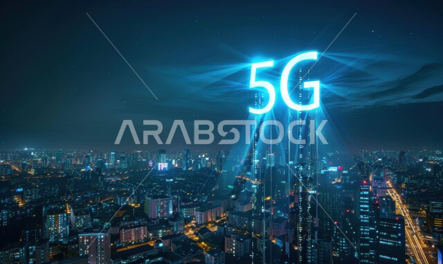 مفهوم المدينة الذكية وشبكة الاتصالات الكبيرة، التقدم في قطاع تكنولوجيا المعلومات، اختصار الجيل الخامس للشبكات بتقنية لهولوجرام، تطوير البنية التحتية الرقمية، استعمال التقنيات المتطورة في انشاء المدن الحديثة، رؤية سعودية مستقبلية 2030