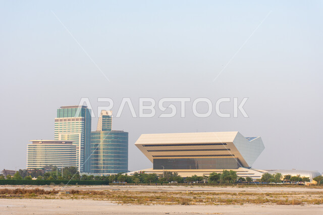 Famous Emirati libraries in the Arabian Gulf, intellectual cultural beacons, Mohammed bin Rashid Library in Dubai, United Arab Emirates, the world of publishing and books, modern architectural art in design