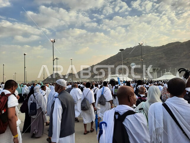 Beautiful view of Jamarat Bridge during Hajj.