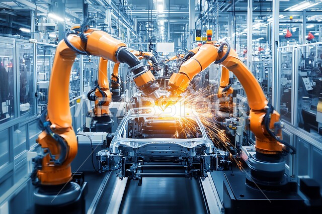 الاعتماد على أذرع الآلات في عمليات الإصلاح واللحام، استخدام روبوتات متطورة في تصنيع السيارات والمركبات, التشغيل الآلي لخطوط الانتاج في معامل ومصانع المملكة, دمج التكنولوجيا والتقنيات الحديثة في مجال الميكانيك, تحقيق الثورة الصناعية، رؤية سعودية مستقبلية 2030