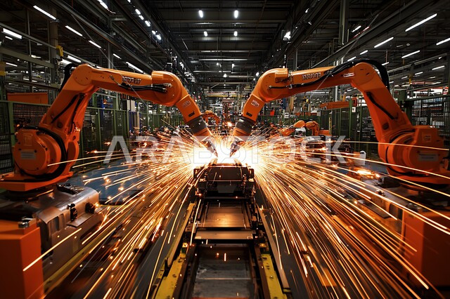 دمج التكنولوجيا والتقنيات الحديثة في مجال الميكانيك، استخدام روبوتات متطورة في تصنيع السيارات والمركبات, التشغيل الآلي لخطوط الانتاج في معامل ومصانع المملكة, تحقيق الثورة الصناعية، رؤية سعودية مستقبلية 2030، الاعتماد على أذرع الآلات في عمليات الإصلاح واللحام