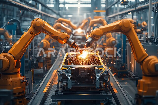  دمج التكنولوجيا والتقنيات الحديثة في مجال الميكانيك، استخدام روبوتات متطورة في تصنيع السيارات والمركبات, التشغيل الآلي لخطوط الانتاج في معامل ومصانع المملكة, تحقيق الثورة الصناعية، رؤية سعودية مستقبلية 2030، الاعتماد على أذرع الآلات في عمليات الإصلاح واللحام