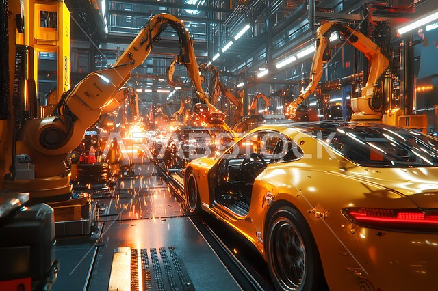 استخدام روبوتات متطورة في تصنيع السيارات والمركبات, التشغيل الآلي لخطوط الانتاج في معامل ومصانع المملكة, دمج التكنولوجيا والتقنيات الحديثة في مجال الميكانيك, تحقيق الثورة الصناعية، رؤية سعودية مستقبلية 2030، الاعتماد على أذرع الآلات في عمليات الإصلاح واللحام