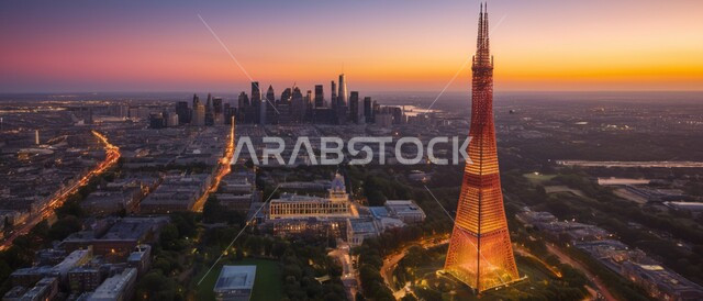 منظر تخيلي مستقبلي للتقدم و النمو العمراني, المباني والمنشآت التجارية الشاهقة في المملكة العربية السعودية, رؤية سعودية مستقبلية 2030, الفن الهندسي المعماري للأبراج وناطحات السحاب, بناء مستقبل حضاري ومتطور, أماكن ومعالم سياحية مشهورة