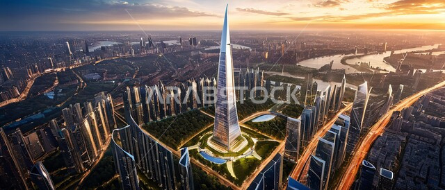 منظر تخيلي مستقبلي للتقدم و النمو العمراني, المباني والمنشآت التجارية الشاهقة في المملكة العربية السعودية, رؤية سعودية مستقبلية 2030, الفن الهندسي المعماري للأبراج وناطحات السحاب, بناء مستقبل حضاري ومتطور, أماكن ومعالم سياحية مشهورة