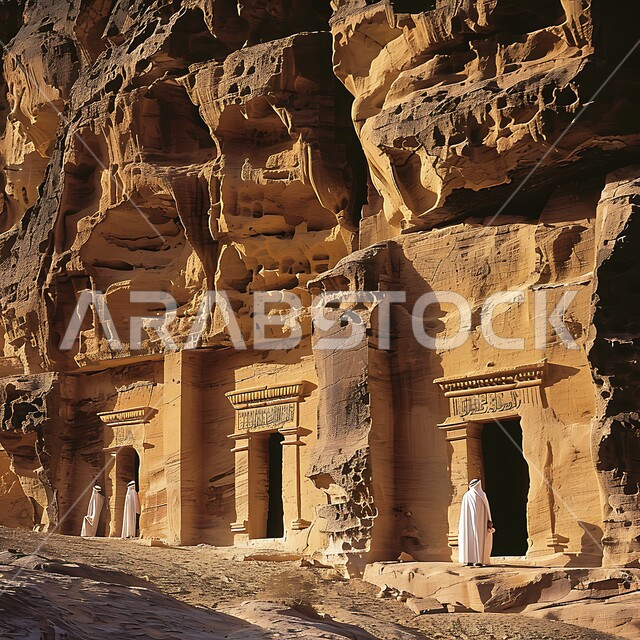 النحت الصخري في المناطق الصحراوية، التكوينات والتشكيلات الصخرية لمدائن صالح في محافظة العلا في المملكة العربية السعودية، أماكن استقطاب السياح من شتى أنحاء العالم، الحضارة والآثار التاريخية القديمة, معالم سياحية طبيعية مشهورة، الحفاظ على ثقافة وتاريخ الأجداد