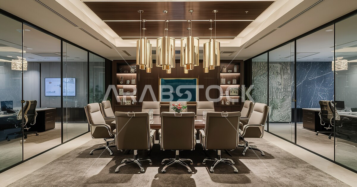 A stunningly modern office space with elegant interior designs ...