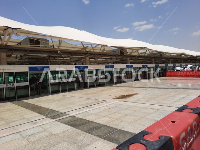 A high-speed electric line linking Mecca and Medina, the ability to move from one area to another with ease, the Haramain High Speed ​​Railway Station in the Kingdom of Saudi Arabia, a convenient means of transportation for pilgrims, the engineering art of developing and advancing means of transportation and communication
