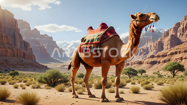 التكوينات والتشكيلات الصخرية، التلال والكثبان الرملية، المحميات الطبيعية لتربية ورعاية الابل، رعاية الثدييات والمواشي وحيوان الجمل في صحاري المملكة العربية السعودية، ناقة عربية أصيلة في المناطق الصحراوية، مفهوم الأصالة والعراقة