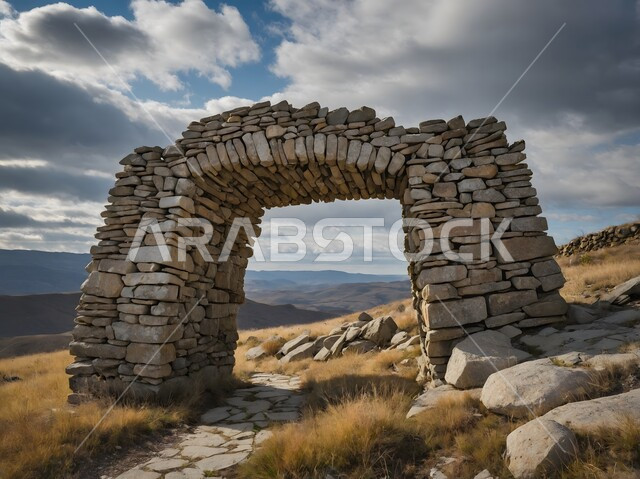 آثار تراثية لجذب السياح من أنحاء العالم, الفن الهندسي المعماري على الطراز القديم, أماكن أثرية سياحية بالمملكة العربية السعودية, بوابة حجرية قديمة