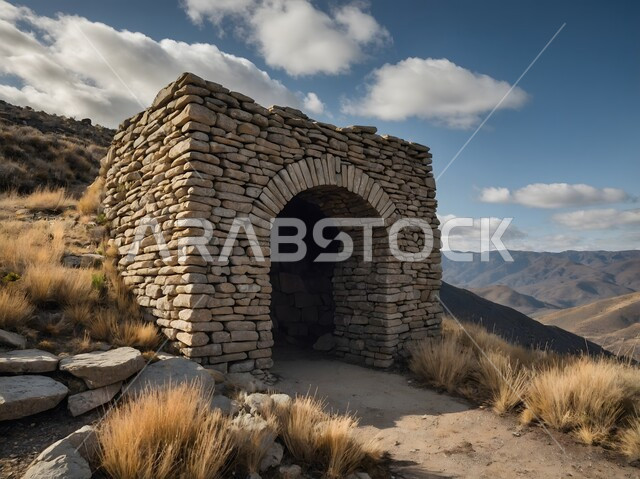 بوابة حجرية قديمة, آثار تراثية لجذب السياح من أنحاء العالم, الفن الهندسي المعماري على الطراز القديم, أماكن أثرية سياحية بالمملكة العربية السعودية