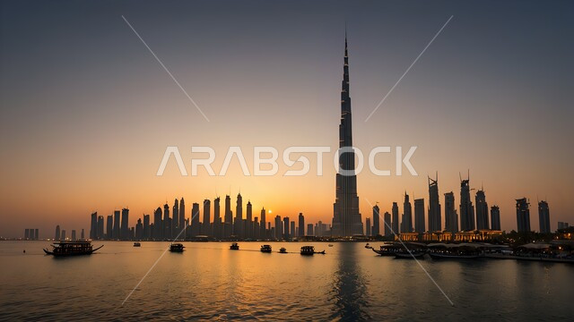 النمو والتطور العمراني على ساحل الخليج العربي, أماكن ومعالم مدينة دبي السياحية المشهورة, الفن الهندسي المعماري للمباني و المنشآت, الأبراج والفنادق وناطحات السحاب في دولة الامارات العربية المتحدة