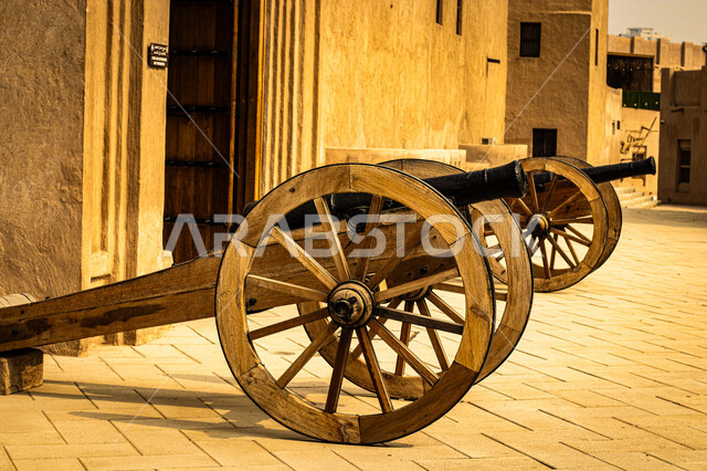 Emirati archaeological sites, destinations that attract visitors from around the world, historical tourist attractions, authentic Arab heritage and the art of making cannons in the past, ancient wooden industries in the Ajman Museum in the United Arab Emirates