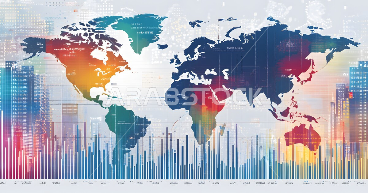 Financial and banking data analysis, monitoring charts and graphs ...