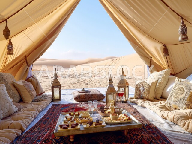 جلسة و كشتة بر شبابية، مفهوم كرم الضيافة الشعبية، التخييم في المناطق الطبيعية في المملكة العربية السعودية، خيمة بدوية شعبية وسط الرمال الذهبية، مخيمات سياحية في المناطق البرية، مجالس عربية تقليدية